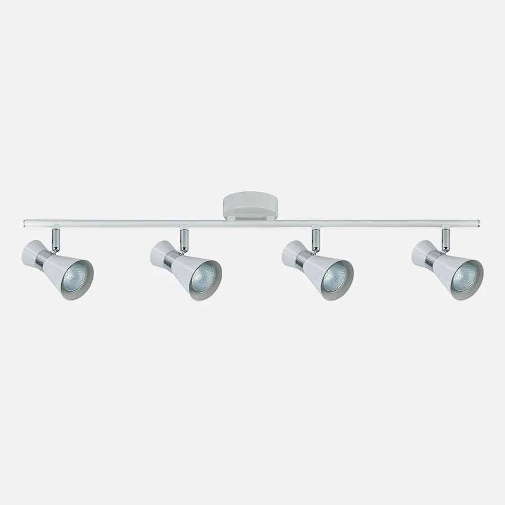 142394001 - Regleta Maximo 4xgu10 Blanco/cromo 15x69,5x8,5 Cm