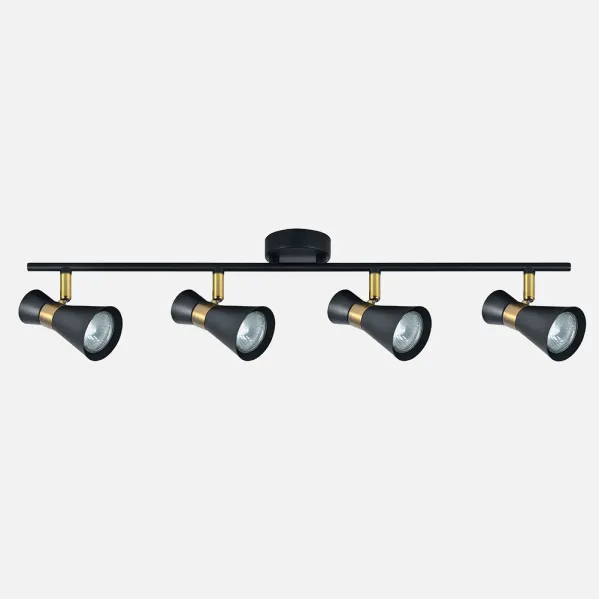 Maximo 4xgu10 Preto/Couro 15x69,5x8,5 Cm