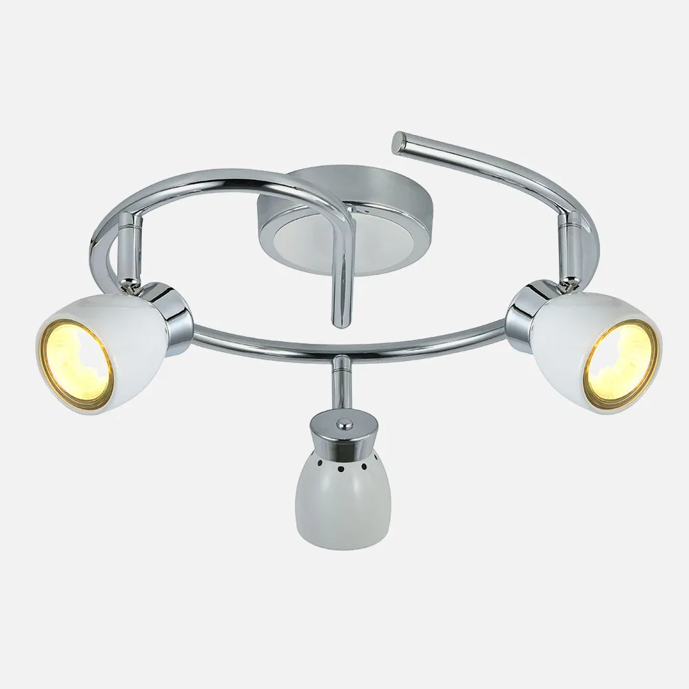 Plafon Chacho Blanco  3xgu10 15x41d