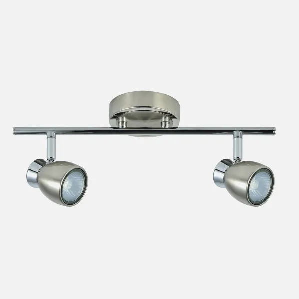 Batten light Chacho 2xgu10 Nickel 14x36,5x10 Cm