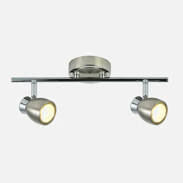 Batten light Chacho 2xgu10 Nickel 14x36,5x10 Cm