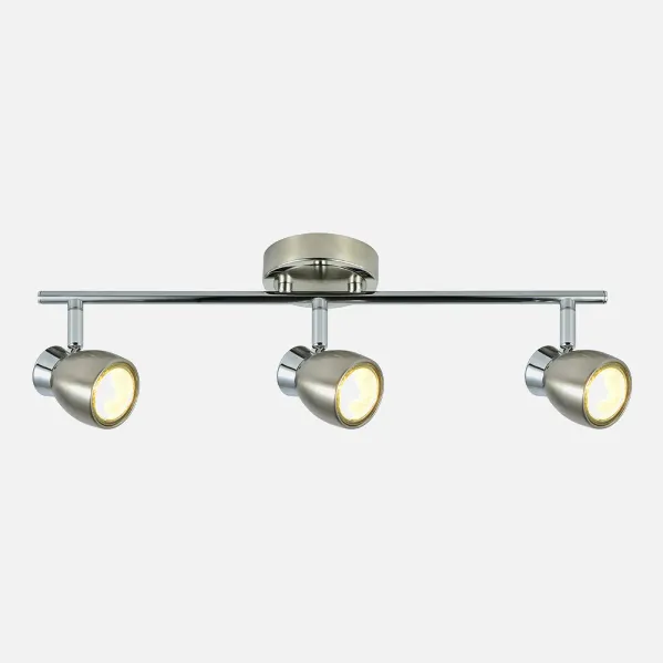 Batten light Chacho 3xgu10 Nickel 14x48,5x10 Cm