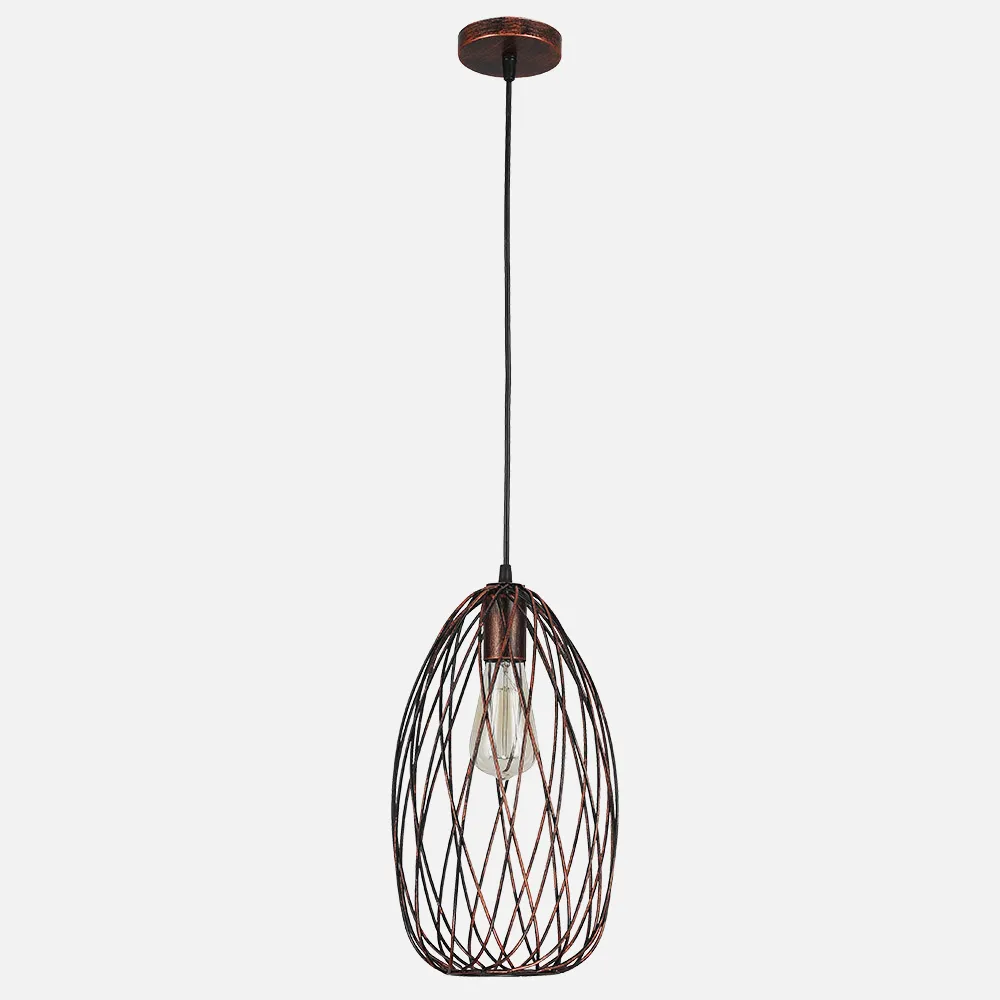 Colgante Cormoran 1xe27 Marrón Óxido Regx18d