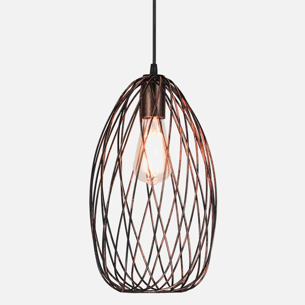 Colgante Cormoran 1xe27 Marrón Óxido Regx18d