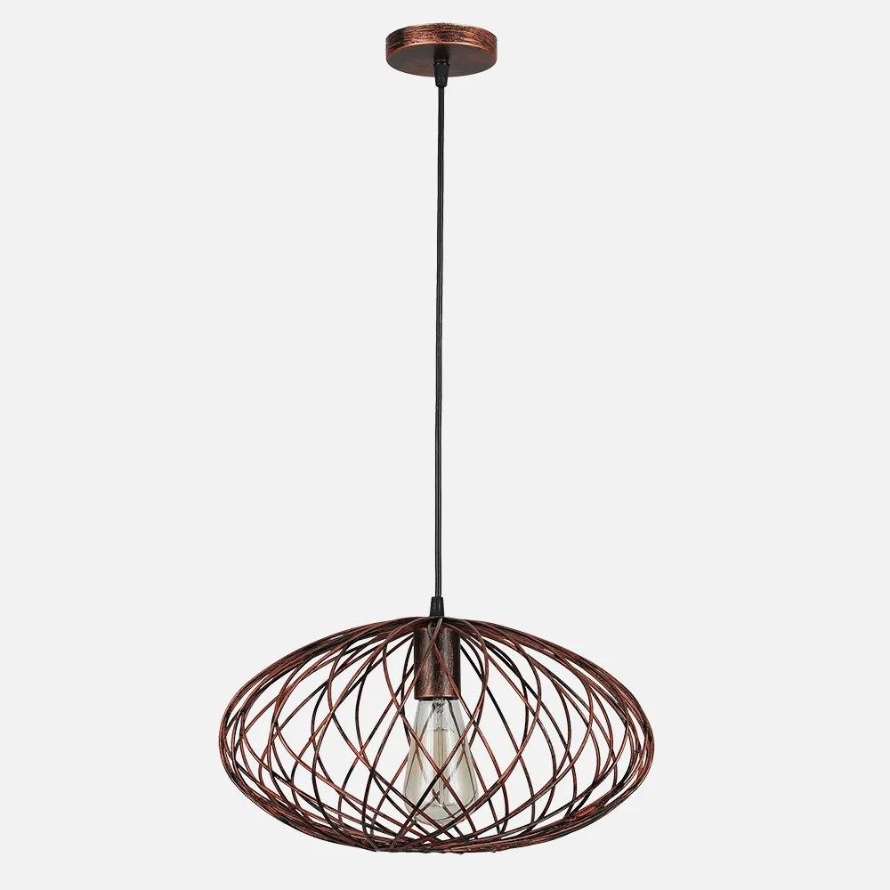 Colgante Cormoran 1xe27 Marrón Óxido Regx40d