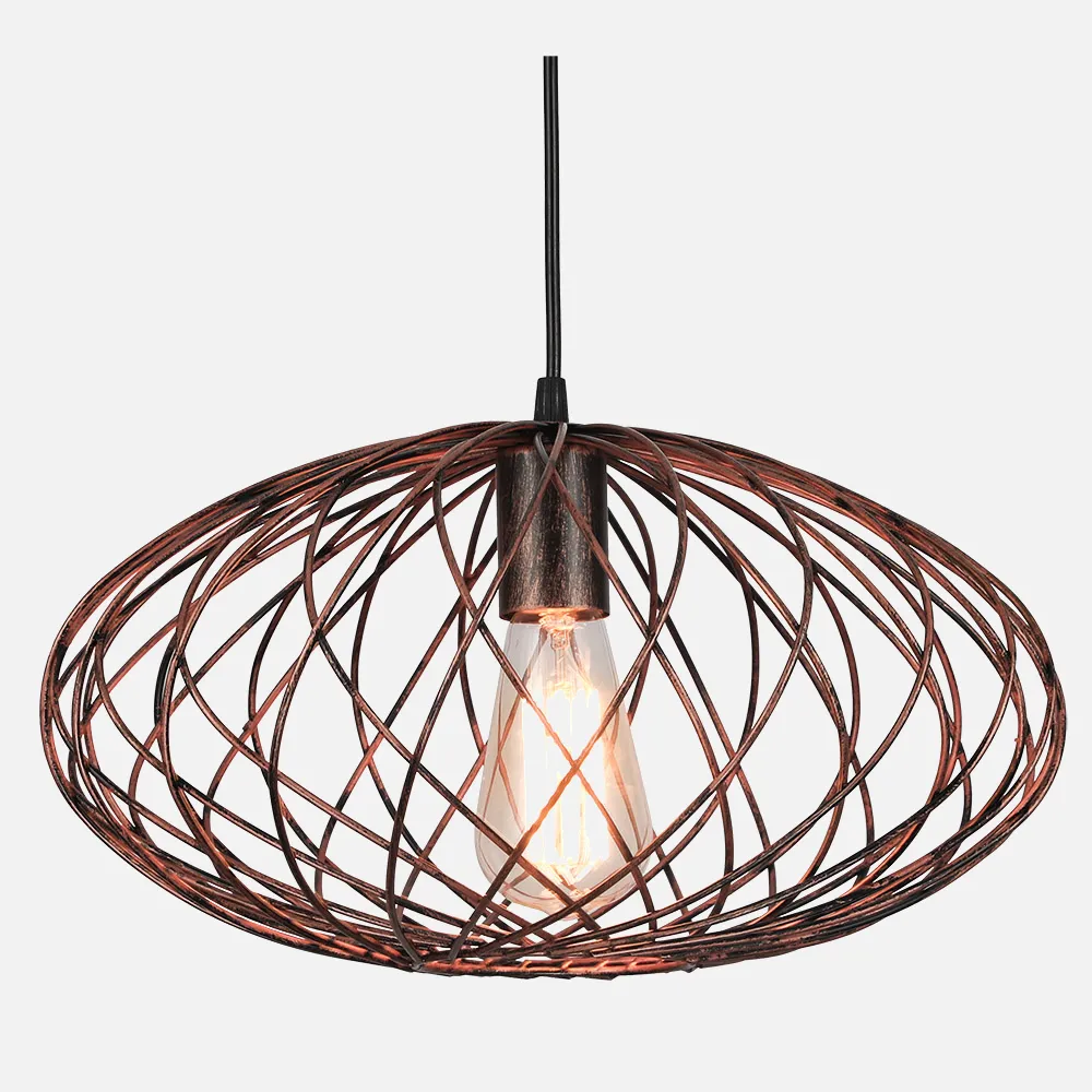 Colgante Cormoran 1xe27 Marrón Óxido Regx40d