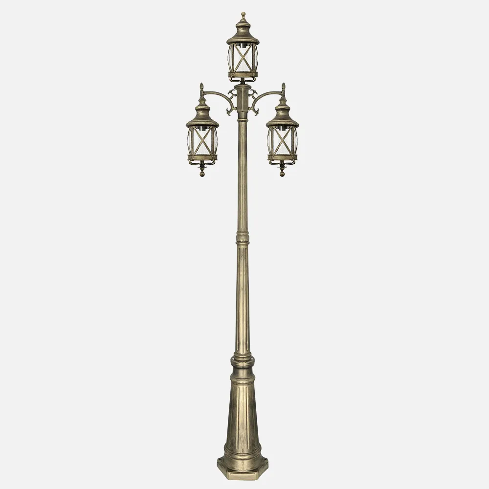 Farola Exterior Orquidea Oro 3xe27 235x81 Cm
