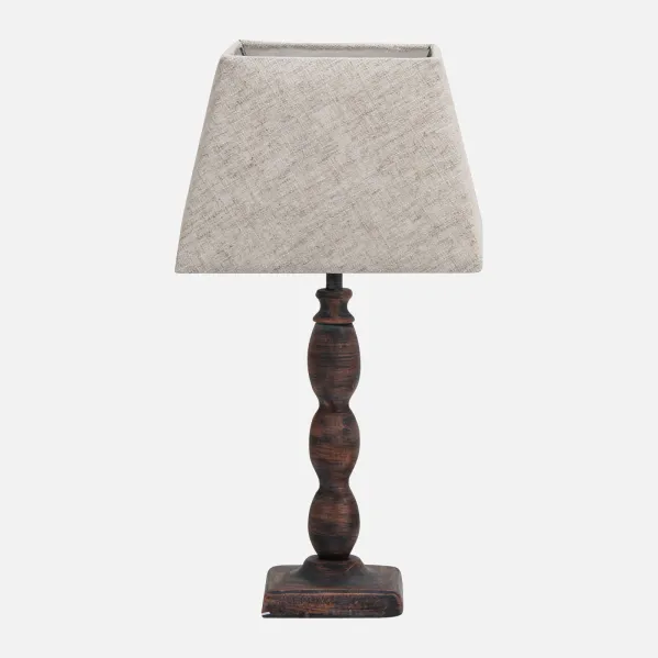 Sobremesa Gurami 1xe27 Marron Rustico 39x20x20 Cm