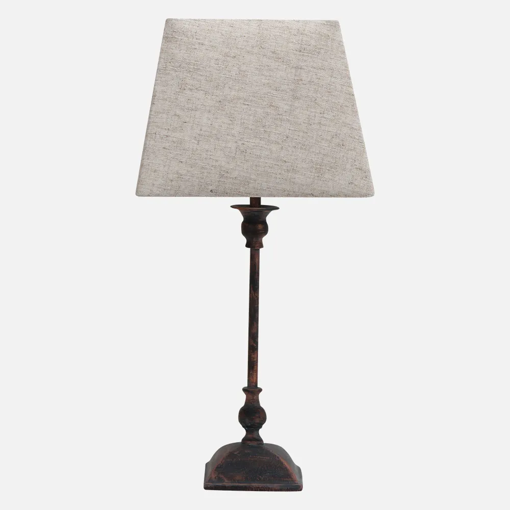 Sobremesa Percasol 1xe27 Marron Rustico 52x25x25 Cm