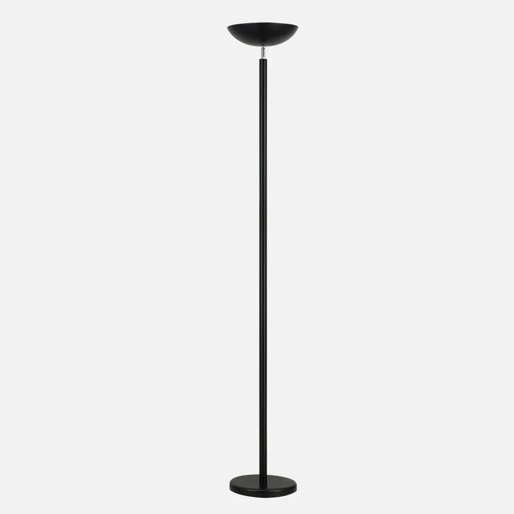 Pie De Salon Luyten 2xe27 Negro Mate 180x27x27 Cm