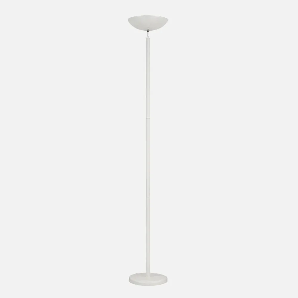 Pie De Salon Luyten 2xe27 Blanco Mate  180x27x27 Cm