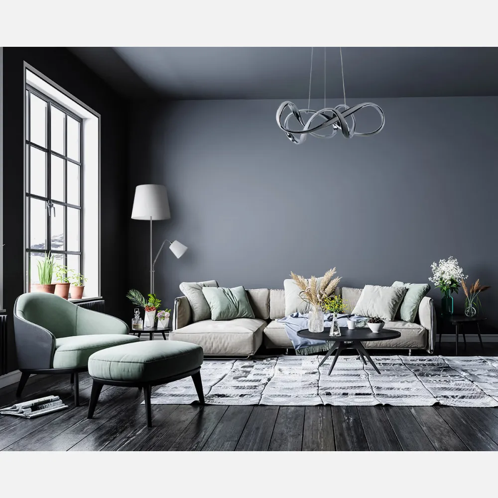 Colgante Nudo 45w 3600lm Cromo Regx50x50 Cm 4000k
