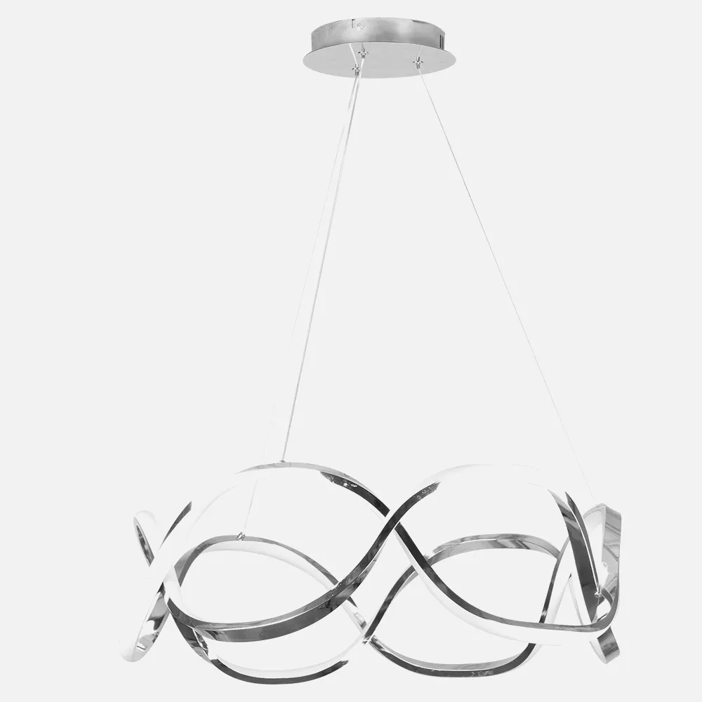 Colgante Nudo 60w 4800lm Cromo Regx55x55 Cm 4000k