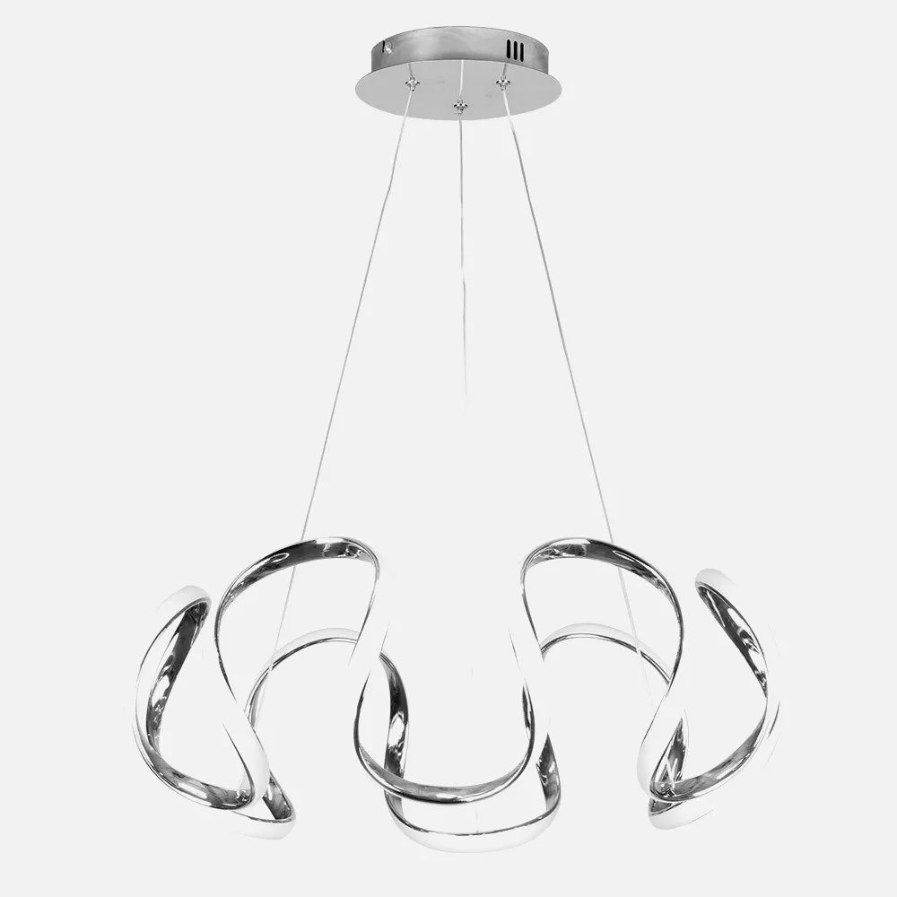 Colgante Nudo 60w 4800lm Cromo Regx60x60 Cm 4000k