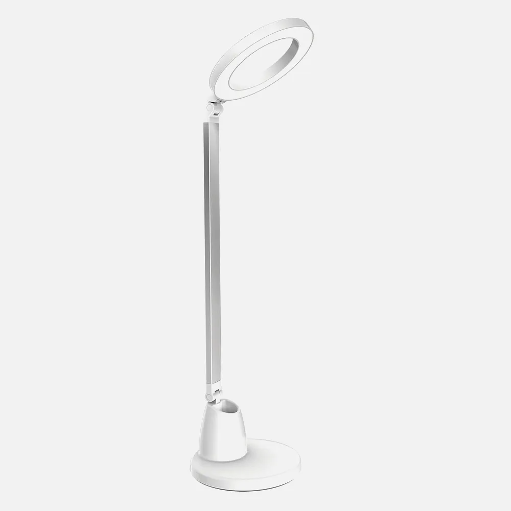 139871001 - Flexo Calcita 8w 640lm 4000k Blanco/plata 55x16x16  Cm Tactil Y Regulable Intensidad
