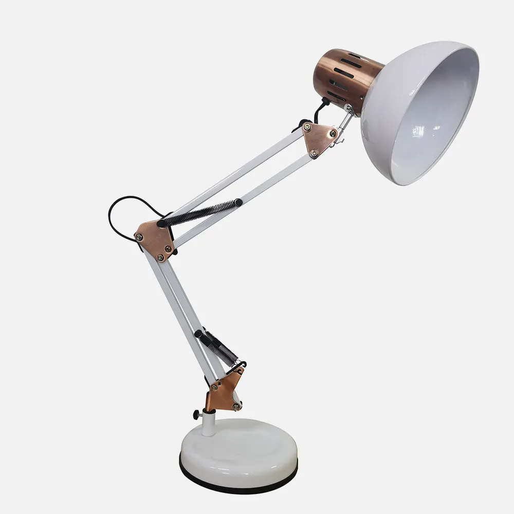 140371067 - Desk lamp Articulated Rutilo 1xe27 White/copper 57x39x15 Cm