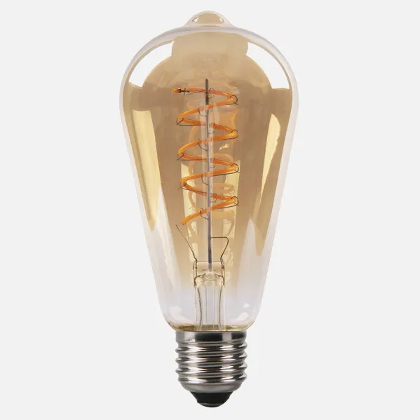 Bombilla Filamen.spiral Vert.pebetero 14x6,5d 4w  250lm E27 Ambar 2200k