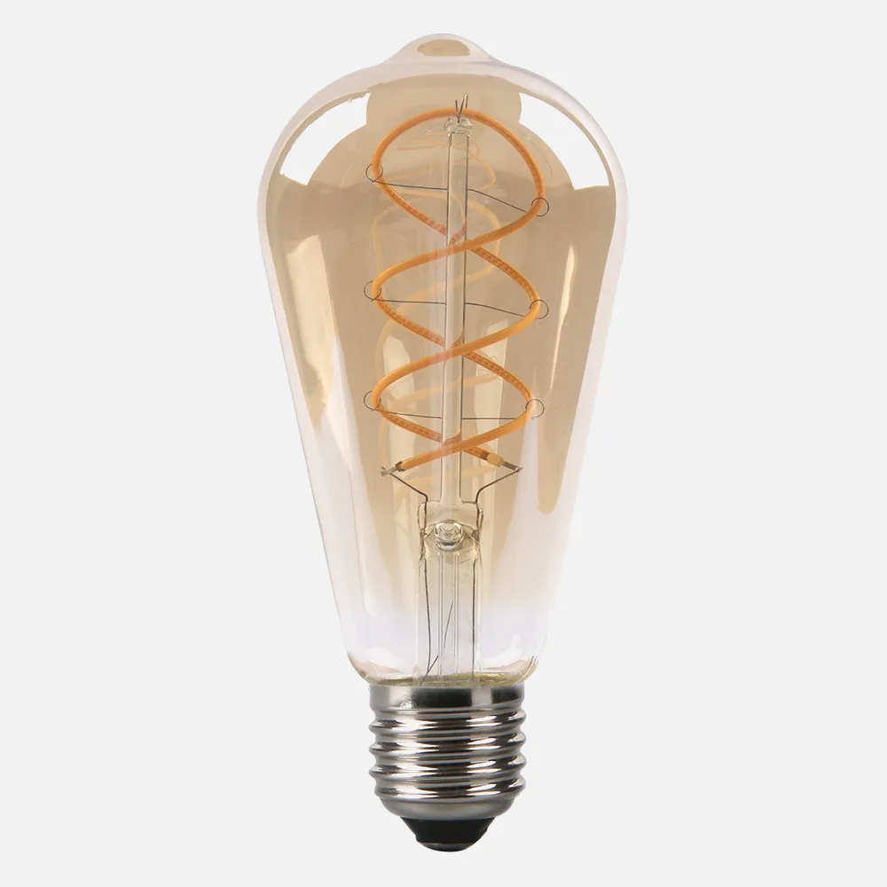 14140114B - Bombilla Filamen.trenzado Pebetero 14x6,5d 4w  250lm E27 Ambar 2200k