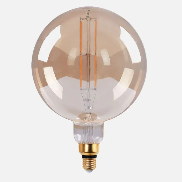 Bombilla Filamento Globo 30x20d 8w 850lm E27  Ambar 3000k