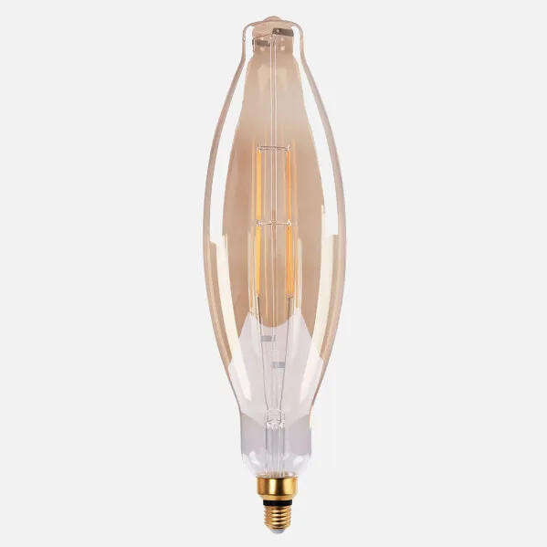 Bombilla Filamento Vela 43x12d 8w 850lm E27 Ambar Ambar 3000k
