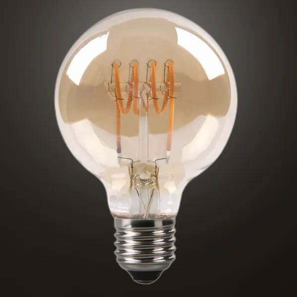 Bulb Filamen.spiral Horz.globe 12x8d 4w 250lm  E27 Amber 2200k
