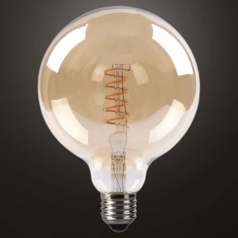 14144114D - Bulb Filamen.spiral Vert.globe 16x12,5d 4w  250 Lm E27 Amber 2200k