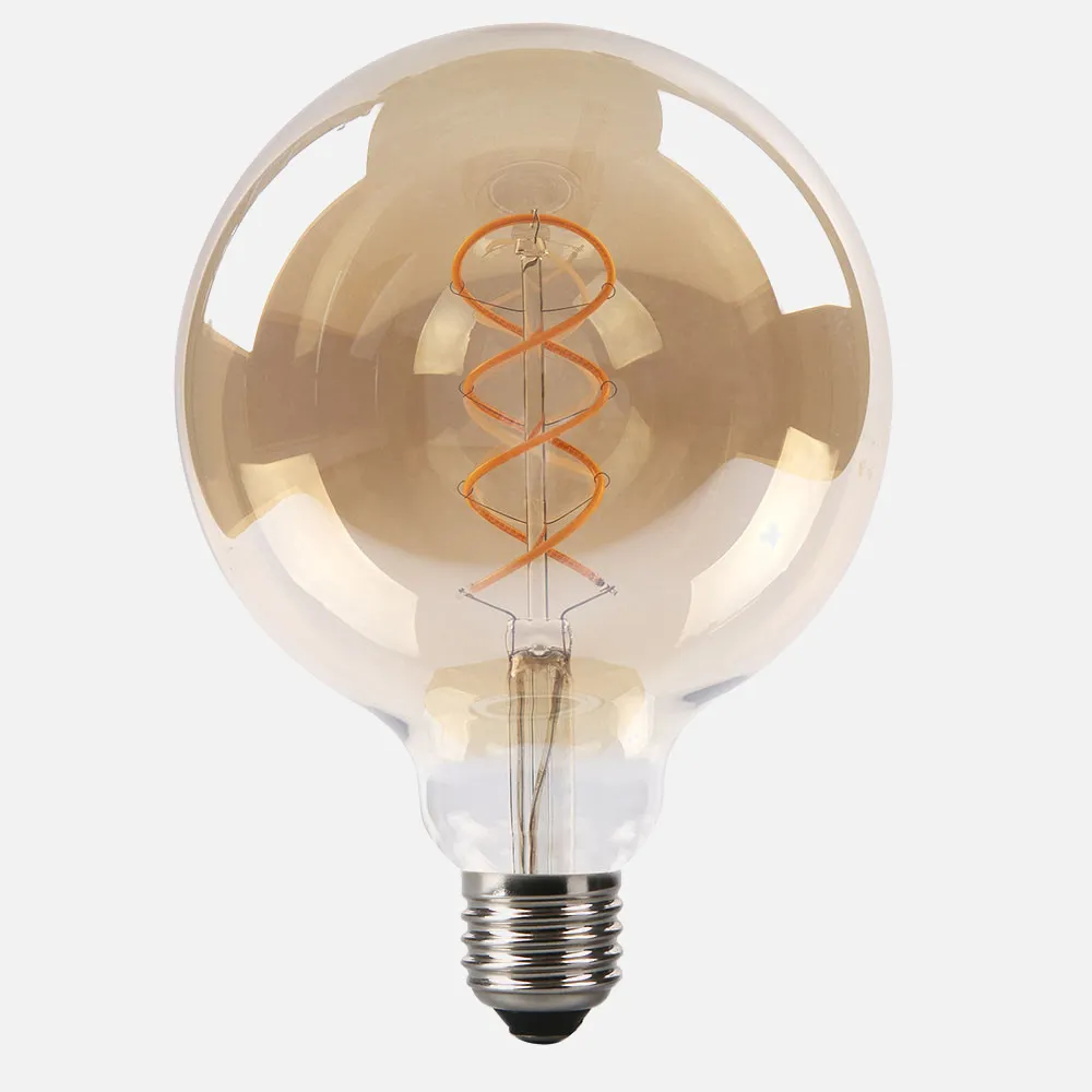 14144114E - Bombilla Filamen.trenzado Globo 17x12d 4w 250lm E27 Ambar 2200k