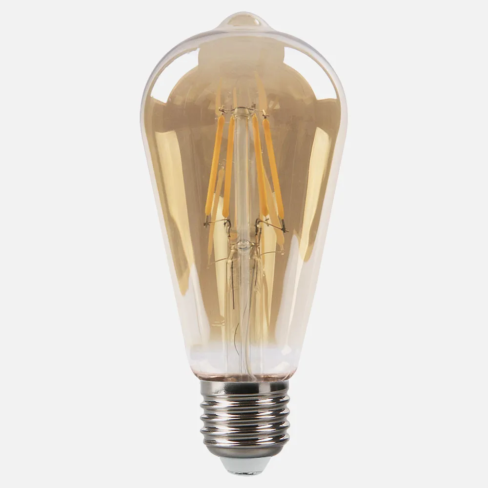 141301141 - Bombilla Filamento Pebetero 14x6,5d 4w 380lm E27  Ambar 2700k
