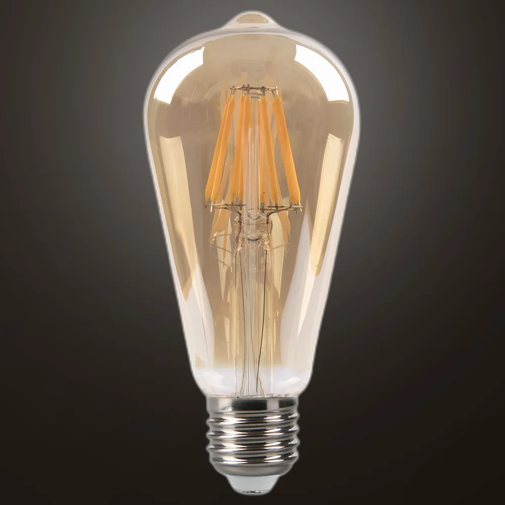 Bombilla Filamento Pebetero 14x6,5d 8w 750lm E27 Ambar 2700k