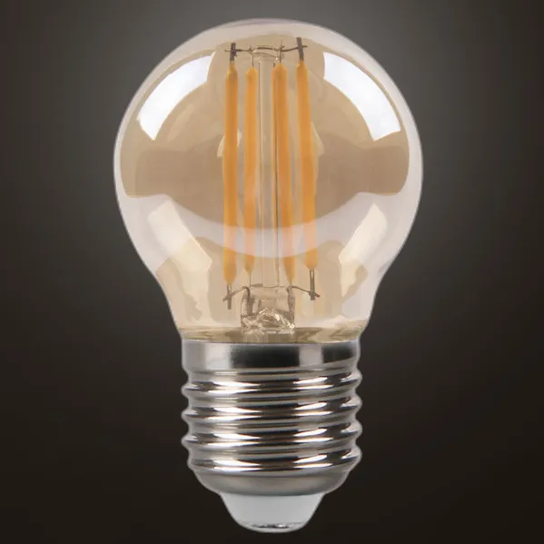 Bulb Filament Spherical 7x4,5d 4w 380lm E27 Amber 2700k