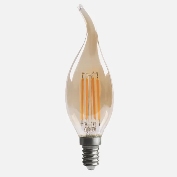 Bombilla Filamento Bohemia 12,3x3,5d 4w Regulable  E14 330lm Ambar 2700k