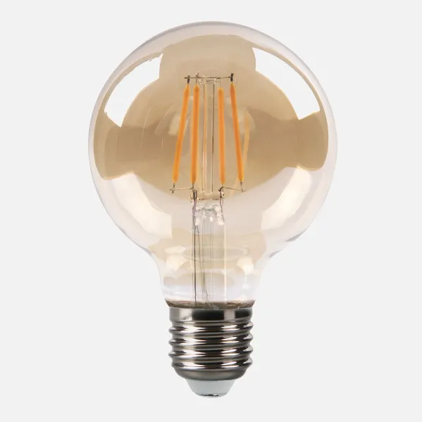 Bombilla Filamento Globo 12x8d 8w 750lm E27  Ambar 2700k