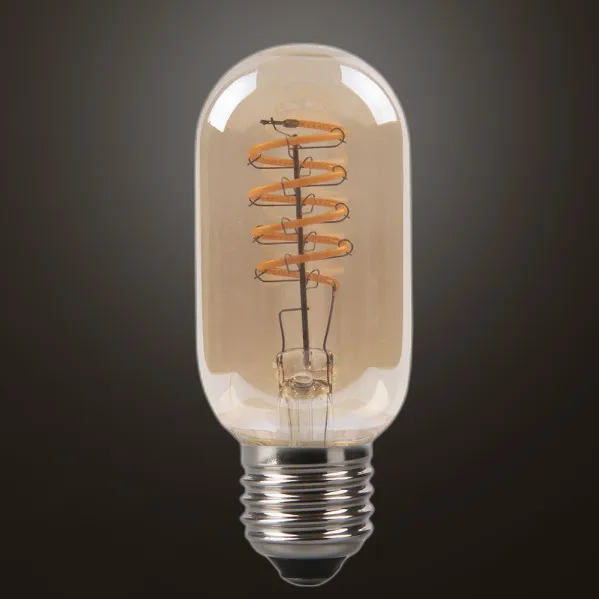Bulb Filam.spiral Vert.Tubular 11x4,5d 4w E27 250lm Amber 2200k