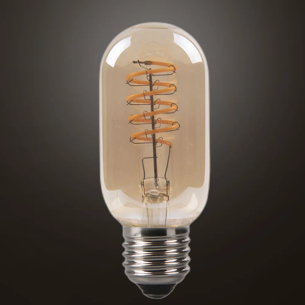 Bombilla Filamen.spiral Vert.tubular 11x4,5d 4w 250lm E27 Ambar 2200k