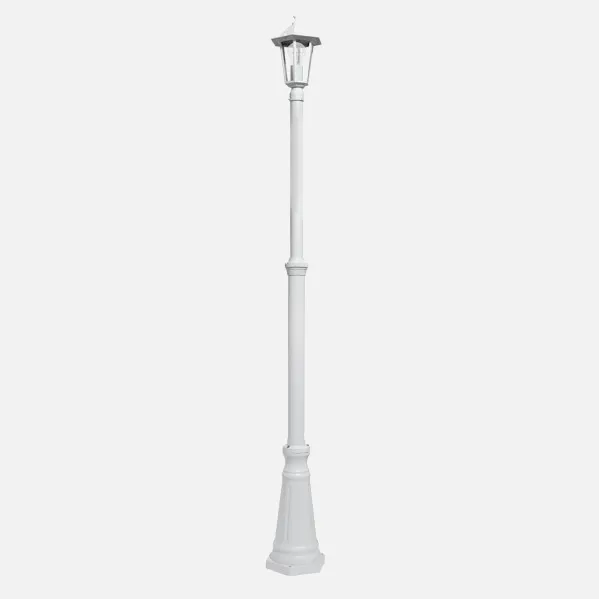 Farola Exterior Aluminio Auriga 1xe27 Blanco Ip44 220x20x20 Cm  Regulable En Altura