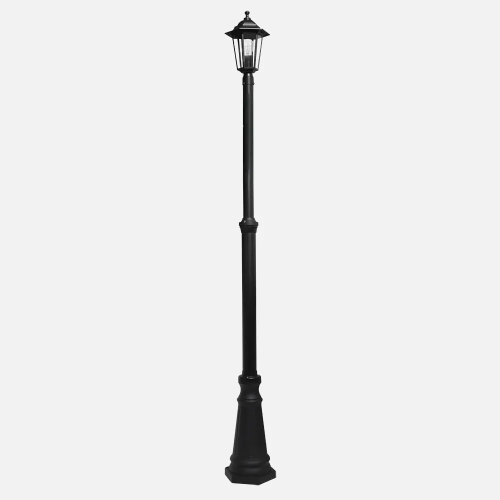 Farola Exterior Aluminio Auriga 1xe27 Negro Ip44 220X20X20 CM  