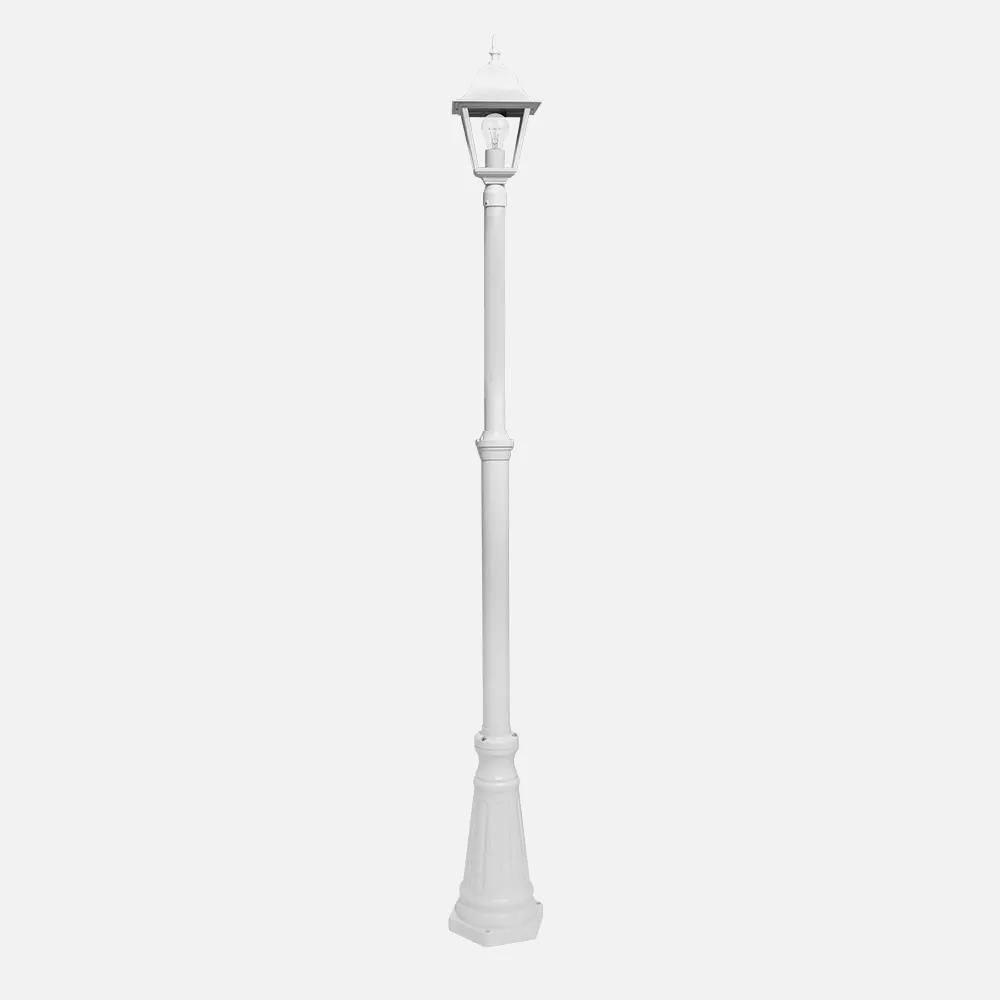 Farola Exterior Aluminio Spica 1xe27 Blanco Ip44 220x20x20 Cm