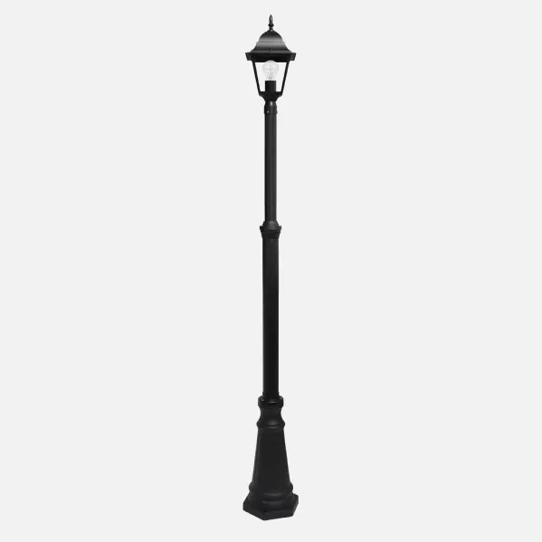 Farola Exterior Aluminio Spica 1xe27 Negro Ip44 220x20x20 Cm  Regulable En Altura