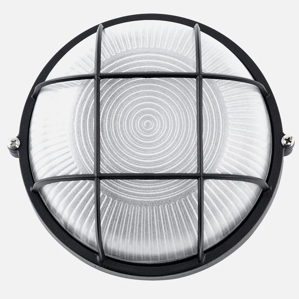 Aplique Ext. Aluminio Apus Grand. 1xe27 Negro Ip44 25x25x11  Cm