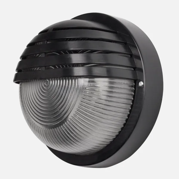 Aplique Exterior Canopus 1xe27 Policarbonato Negro 18,5x18,5x9,5 Cm  Ip44