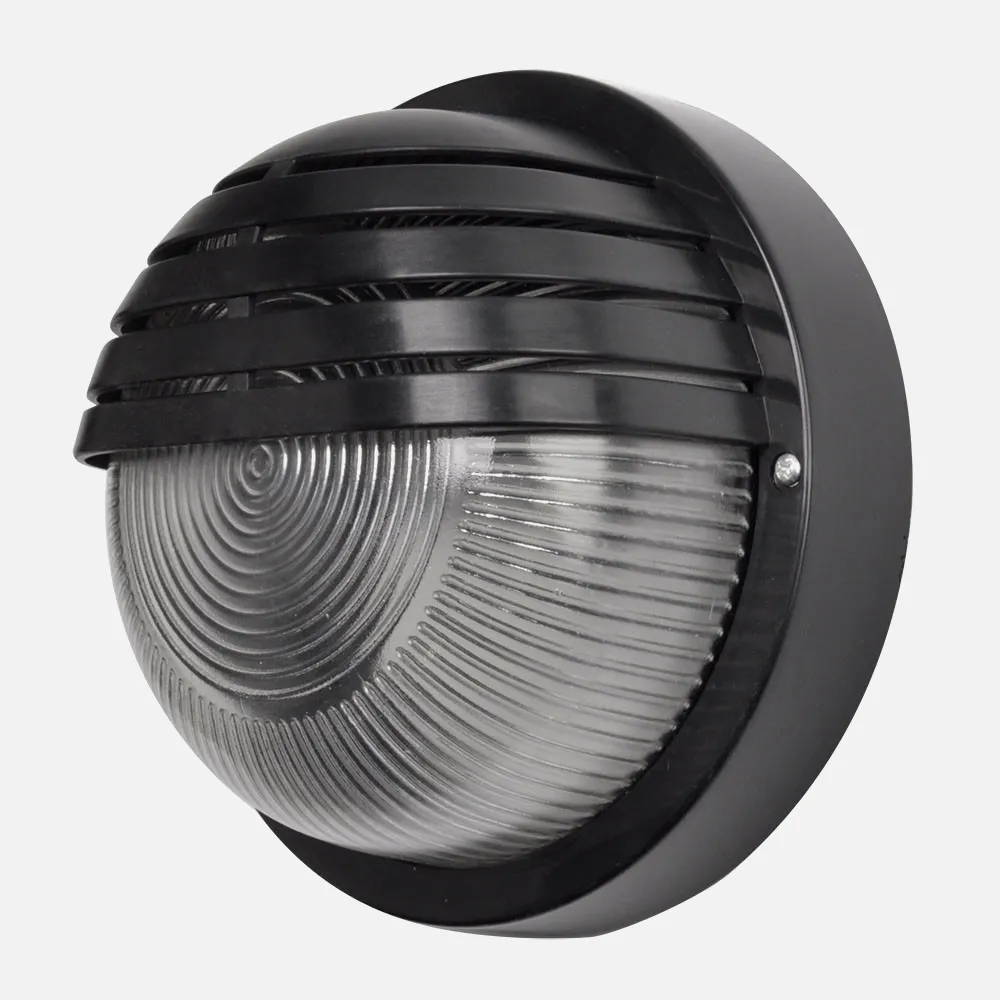 Aplique Exterior Canopus 1xe27 Policarbonato Negro 18,5x18,5x9,5 Cm  Ip44