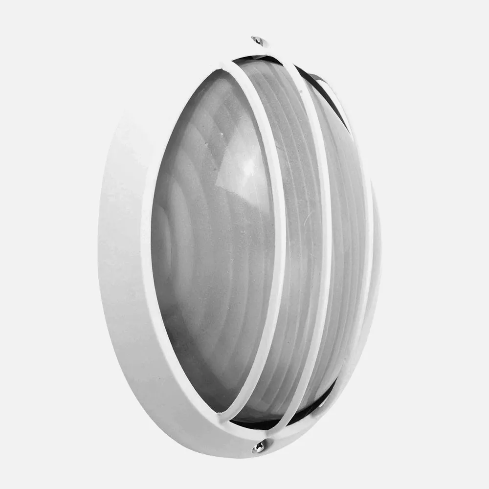 148461101 - Aplique Ext.oval Aluminio Aquila Grand.1xe27 Blan 11x32x20,5 Cm Ip44