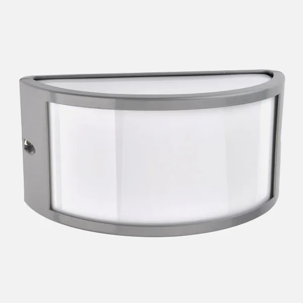 Aplique Exterior Aluminio Ara 1xe27 Gris Ip44 13x25x12 Cm