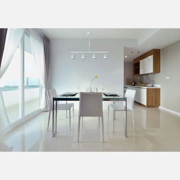 Pendant light Beethoven White/silver 4xgu10