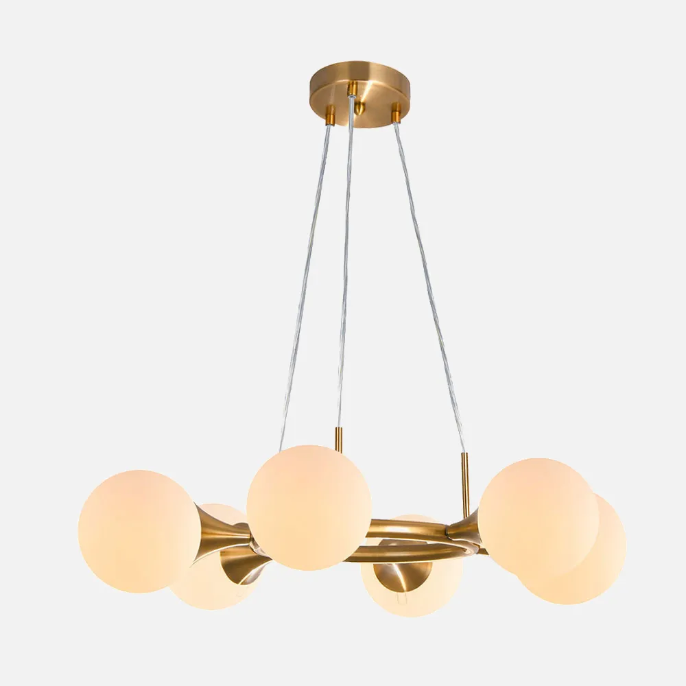 Lampara Frey 6xe14 Oro  Regx60x60 Cm