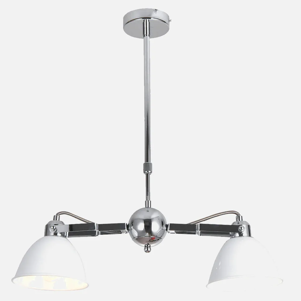Lampara Buri 2xe27 Blanco/cromo Regx52x15,5 Cm
