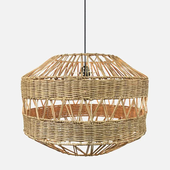 Colgante  Rattan 1xe27 Bromelia Regx55x55 Cm