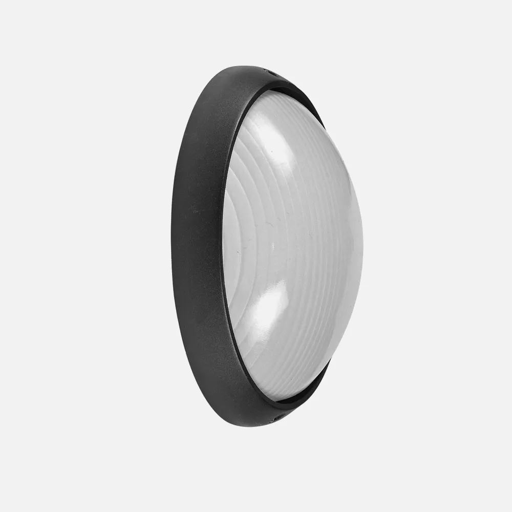 Aplique Ext. Aluminio Vega Peq.1xe27 Negro  10x22x14 Cm Ip44