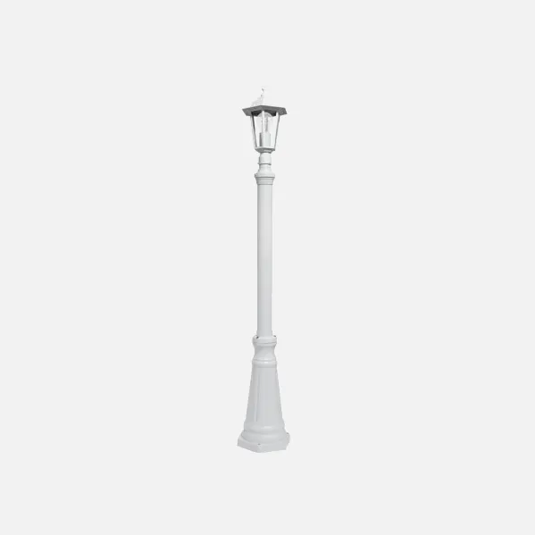 Lâmpada de rua exterior em alumínio Auriga 1xe27 Branco Ip44 220x20x20x20x20 Cm Altura Ajustável