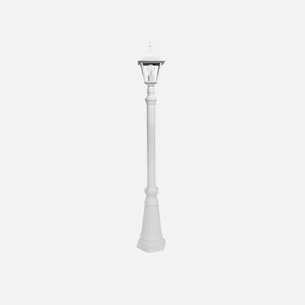 Farola Exterior Aluminio Spica 1xe27 Blanco Ip44 220x20x20 Cm